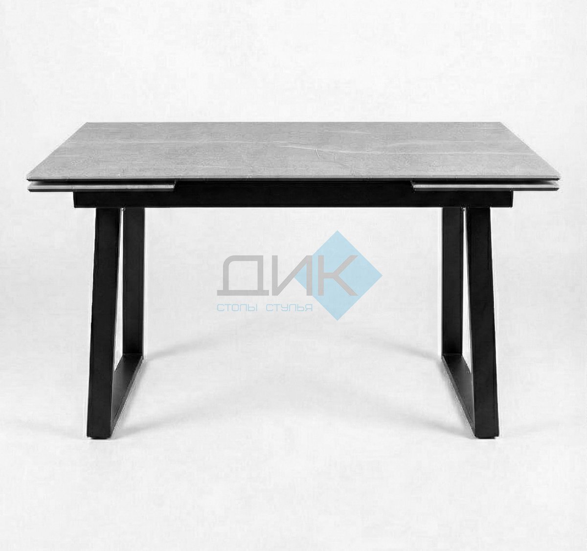 Стол DikLine DZ160 Мрамор Кандела cветло-серый/черные (2 уп.)