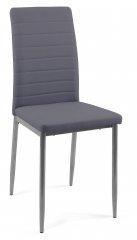 Стул DikLine ТЕКС каркас хром/к/з Pegaso серый