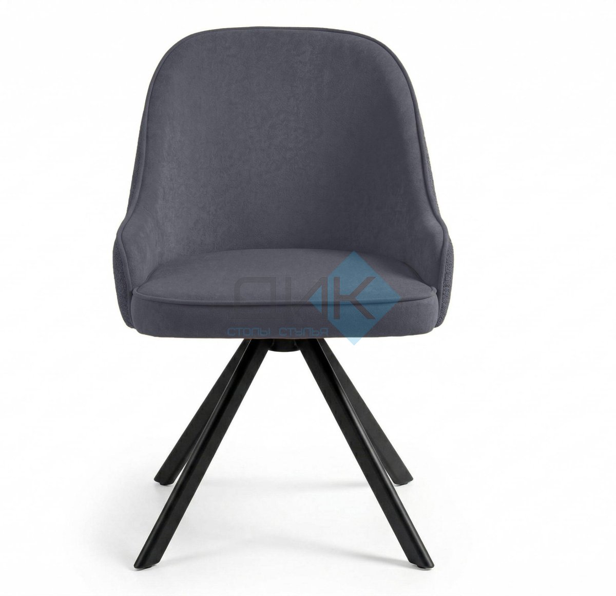 Стул DikLine 266M поворотный, P15/L15 серый, ножки черные