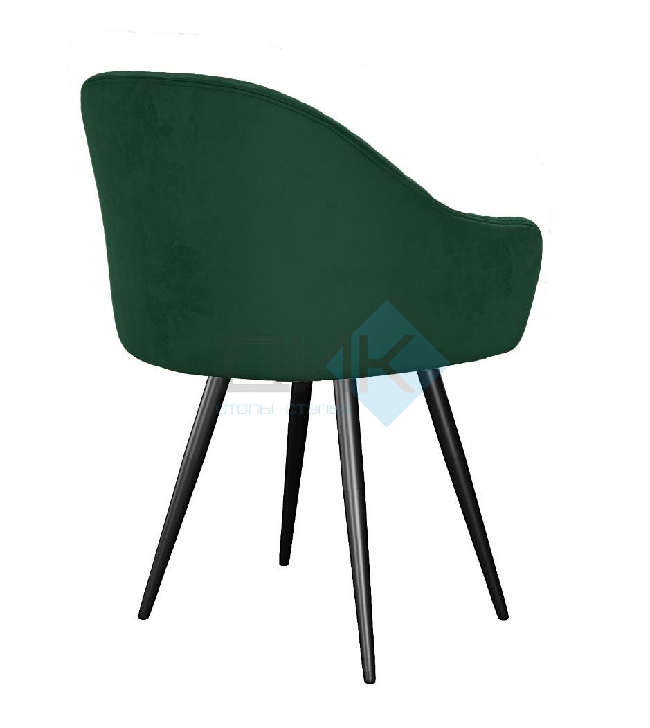 Стул DikLine 439М поворотный, K13 изумруд, ножки черные