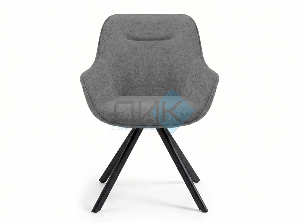 Стул DikLine 254 поворотный, BL13 серый, ножки черные