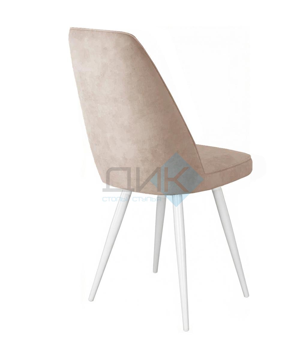 Стул DikLine 327 поворотный B03 BEIGE, ножки белые