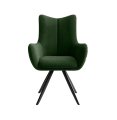 Стул DikLine 351 поворотный BL10 зеленый, ножки черные