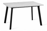 Стол DikLine HB120 Мрамор Кристал белый/опоры черные