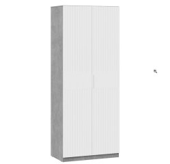 Хилтон шкаф для одежды  (ателье светлый/белый матовый)