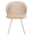 Стул DikLine 249 поворотный, B03 BEIGE, ножки белые
