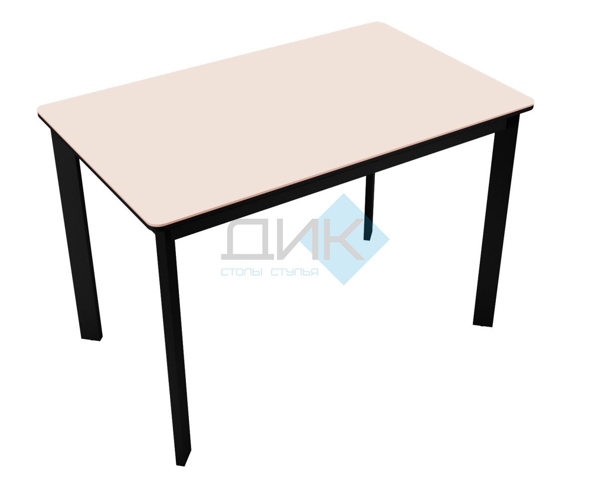 Стол DikLine LK110 Керамика Krater Perla (бежевый матовый) /подстолье черное/опоры черные