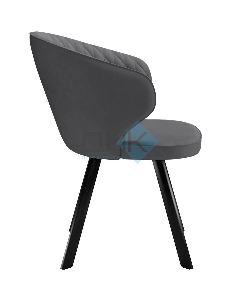 Стул DikLine 249 поворотный, B28 ANTRACITE, ножки черные