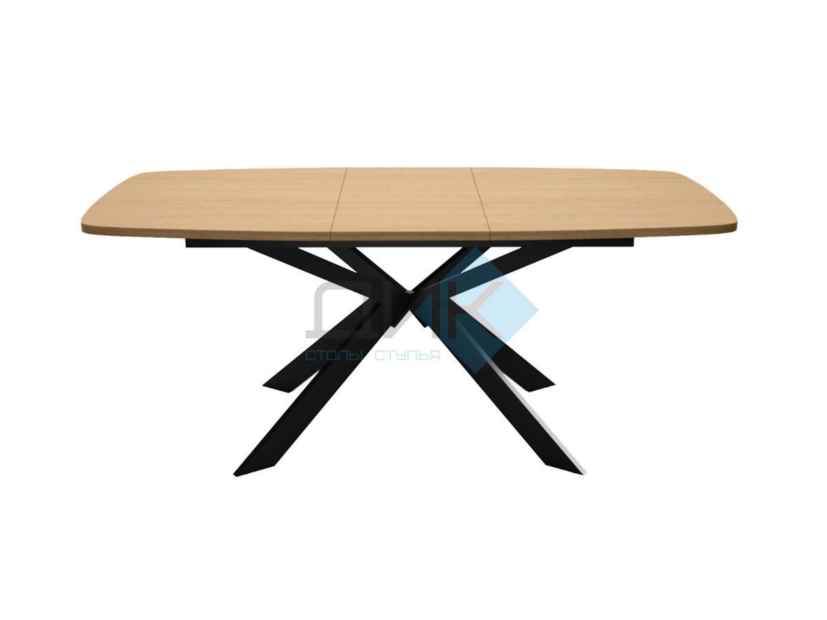 Стол DikLine B140 Дуб Каселла натуральный/опоры черные