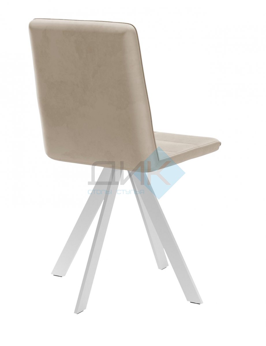 Стул DikLine 230 поворотный B03 BEIGE, ножки белые
