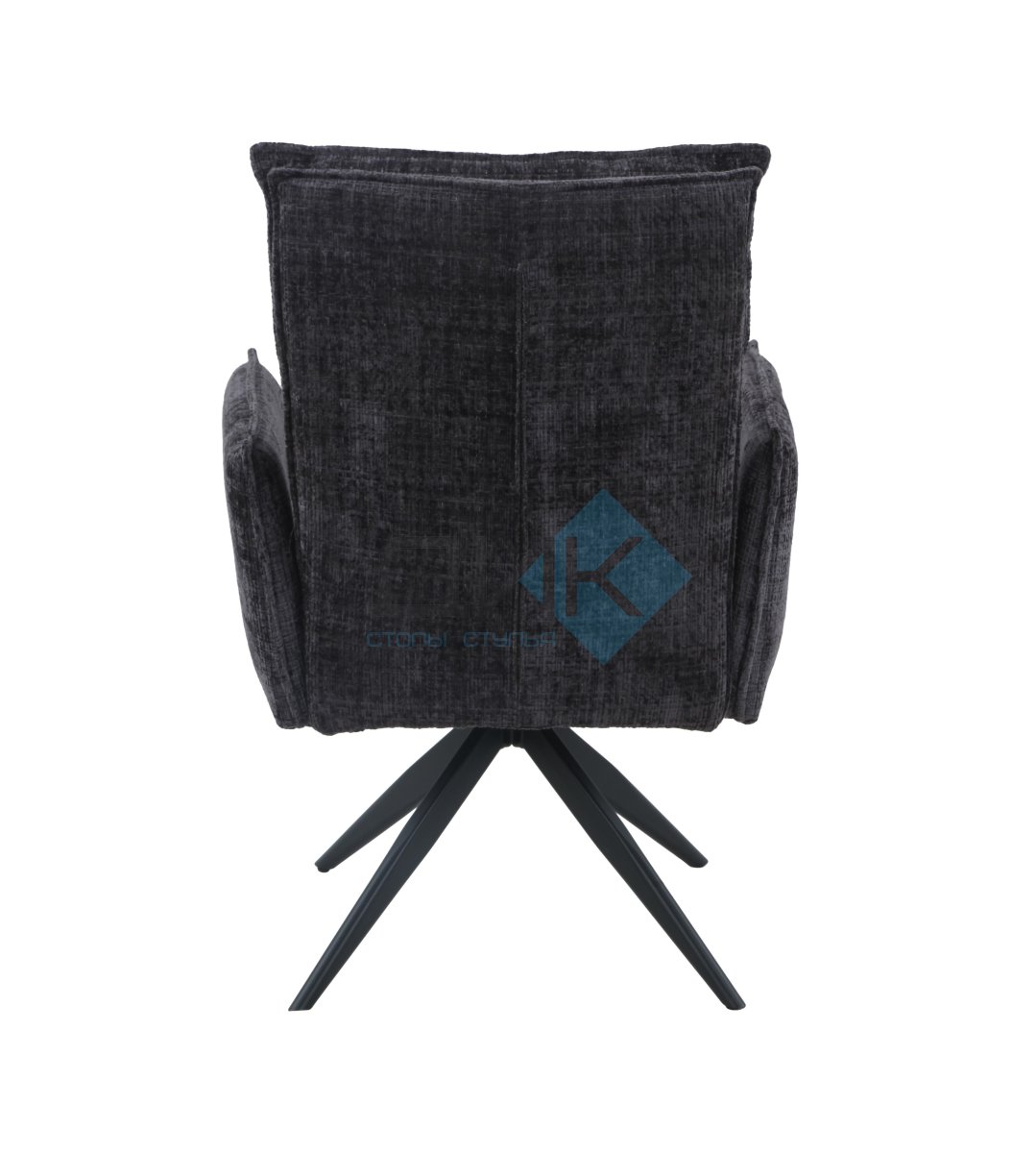 Стул DikLine 6824 тк. Серая 709-23, опоры черные поворотный