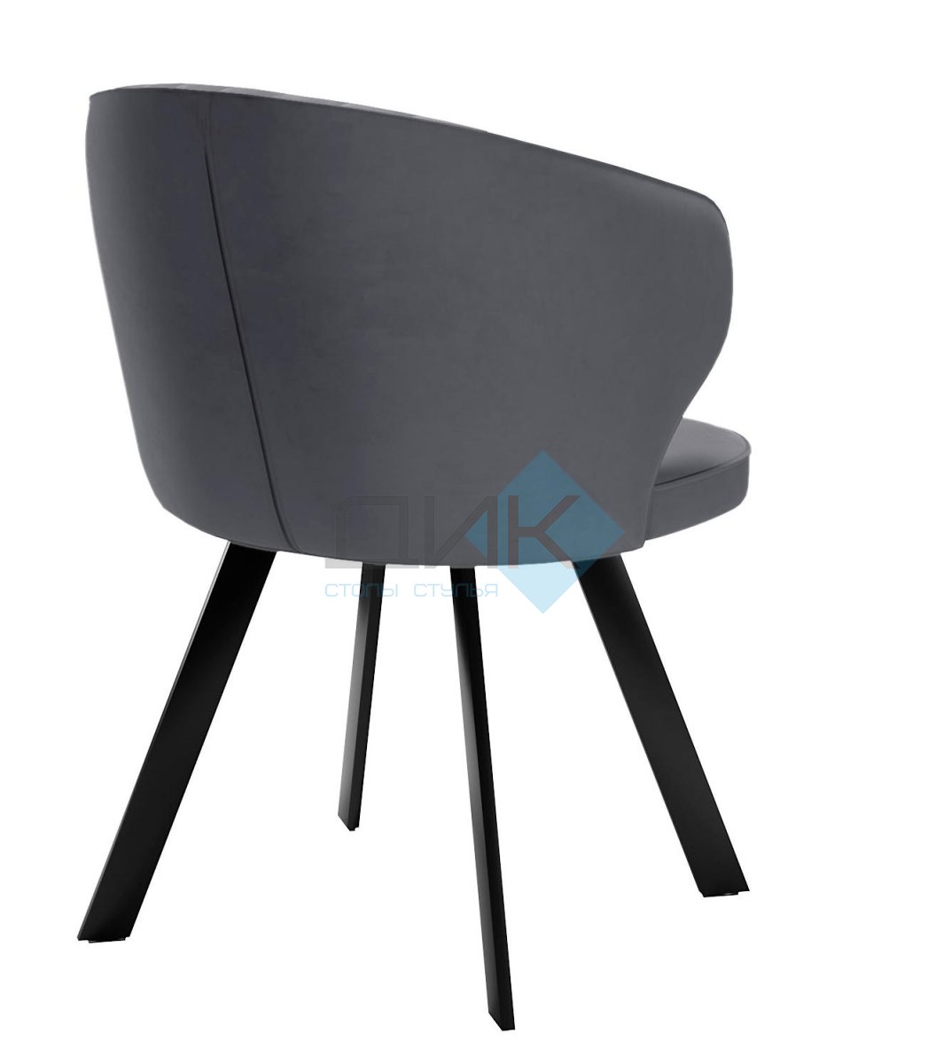 Стул DikLine 249 поворотный, B28 ANTRACITE, ножки черные