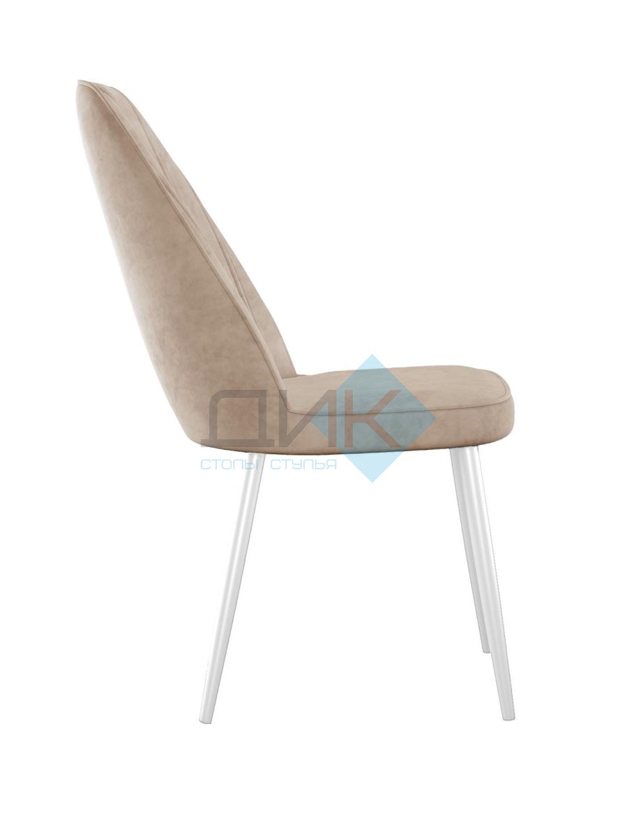 Стул DikLine 326 B03 BEIGE, ножки белые
