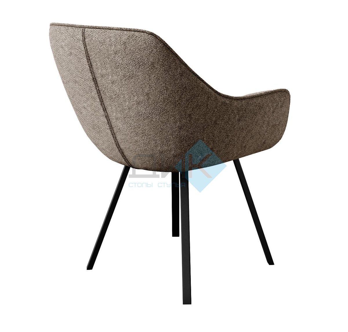 Стул DikLine 252 М поворотный, NS05 CAPPUCCINO, ножки черные