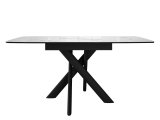 Стол DikLine DKB110, Керамика Carrara Gloss (мрамор глянец белый)/подстолье черное/опоры черные