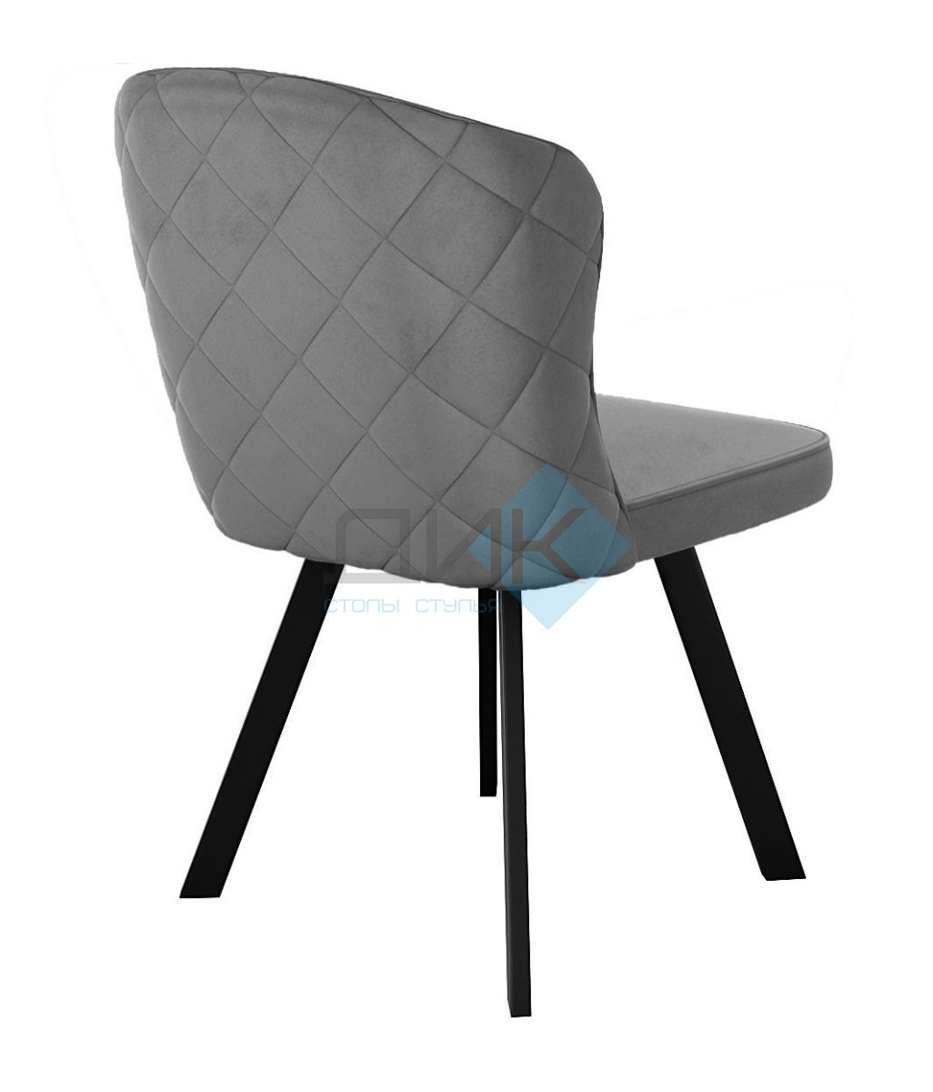 Стул DikLine 219 поворотный, B22 GREY, ножки черные УЦЕНКА