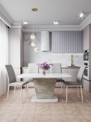 Обеденная зона : Стол CALYPSO со стульями DikLine Текс (4шт.)