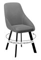 Стул DikLine 246 поворотный, Z28 серый, ножки черные