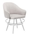 Стул DikLine 439 поворотный, C103 крем, ножки белые