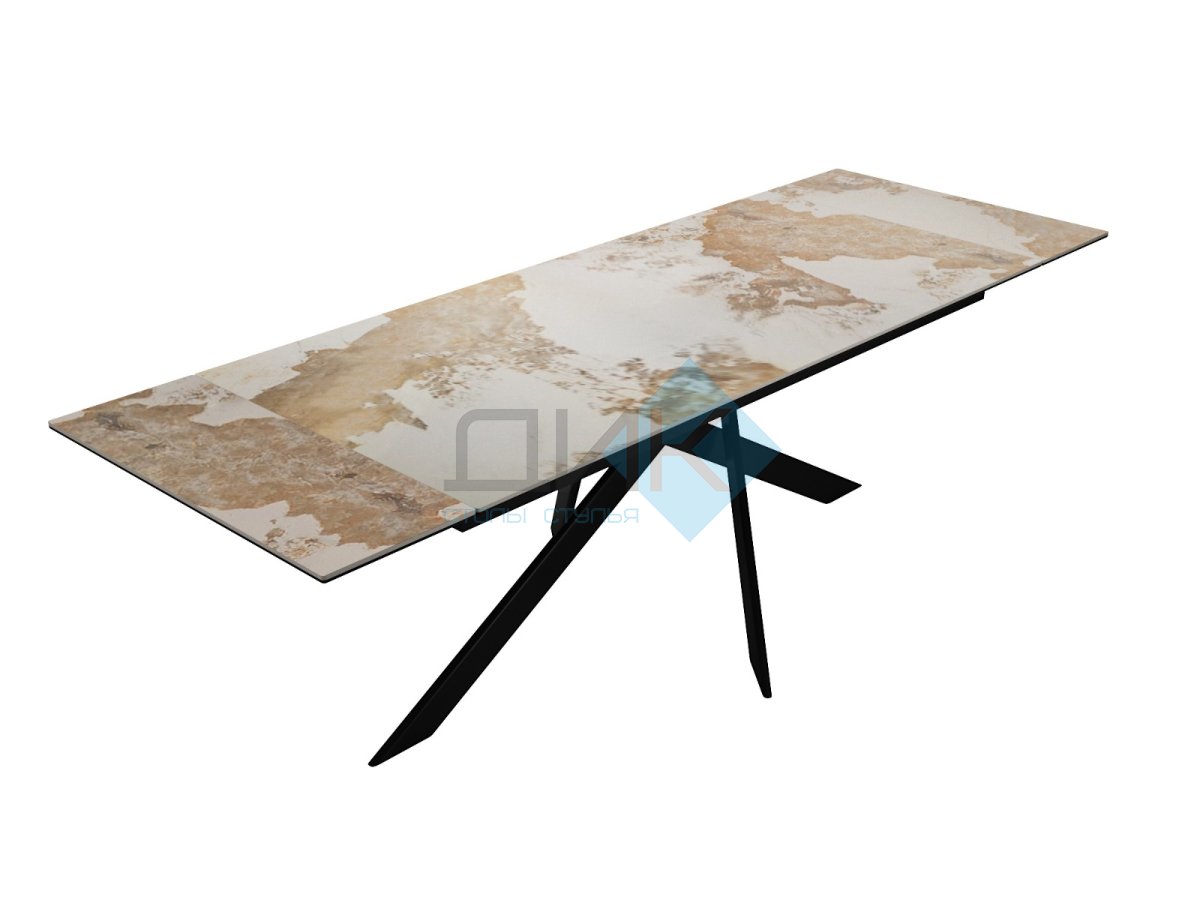 Стол DikLine EKX180, Керамика PANDORA глянец, опоры черные