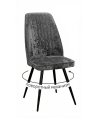 Стул DikLine 327 поворотный M14 серый, ножки черные