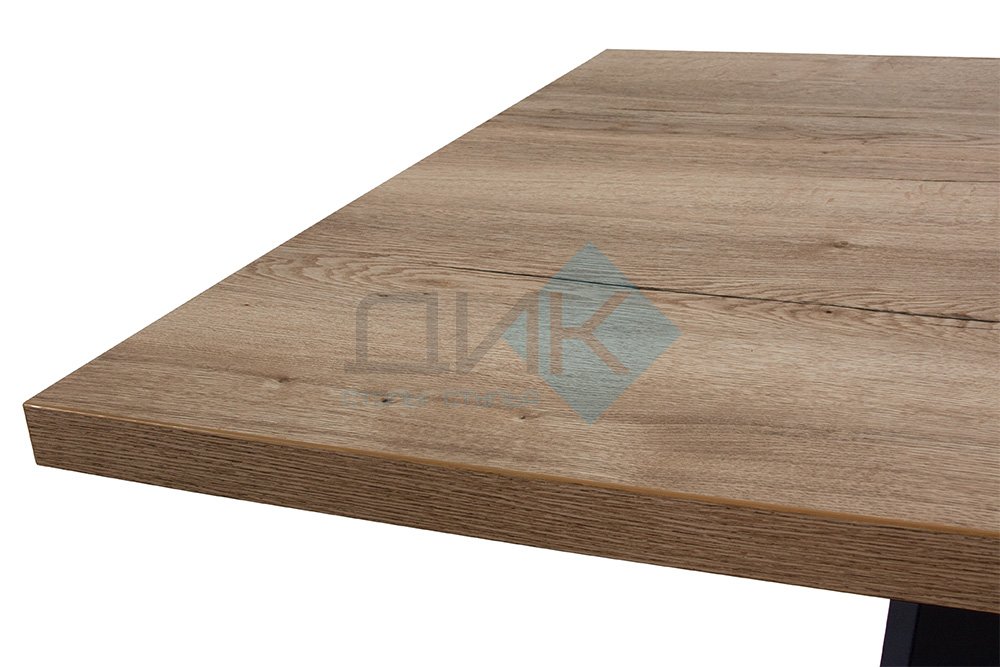 Стол DikLine ZL140 дуб галифакс / черный/опоры черные