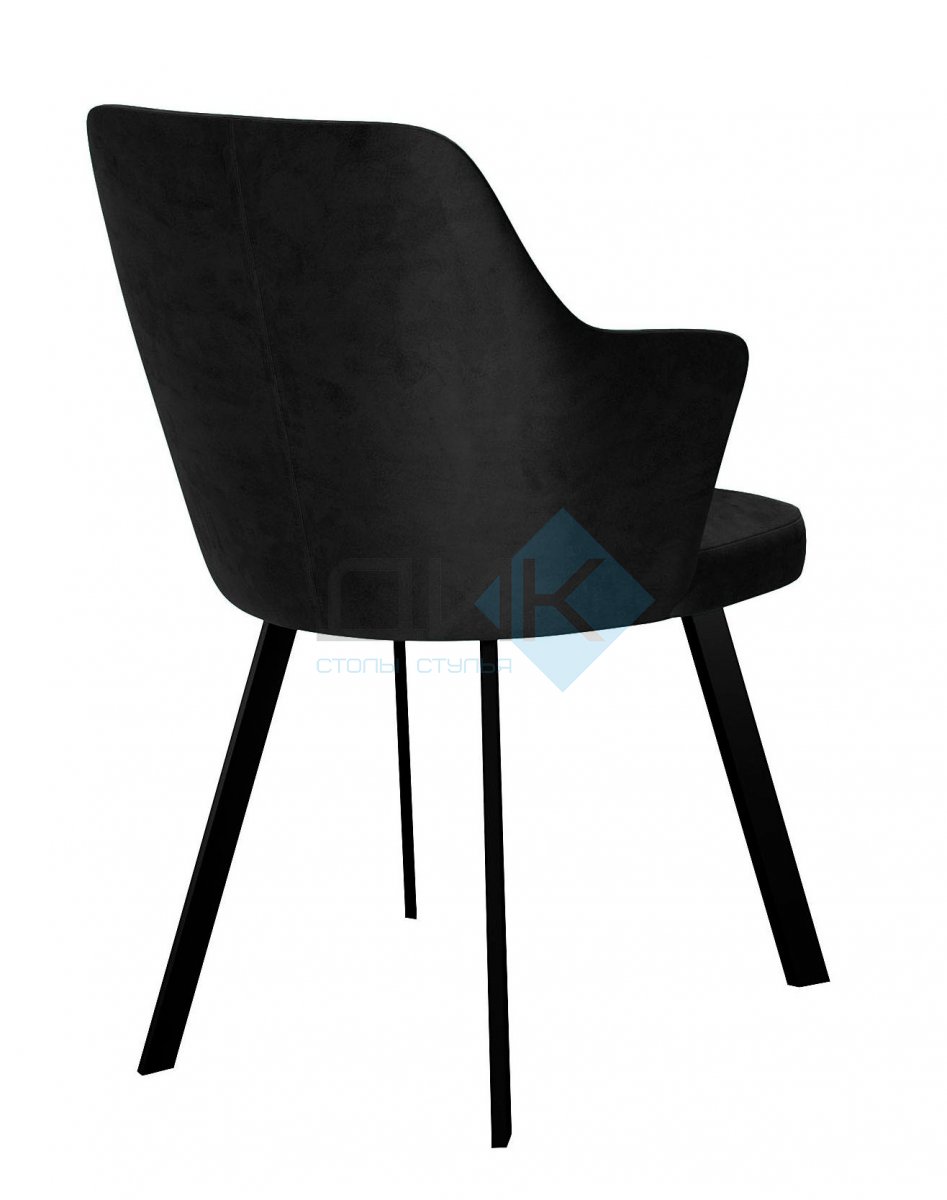 Стул DikLine 245 поворотный, К21 черный, ножки черные