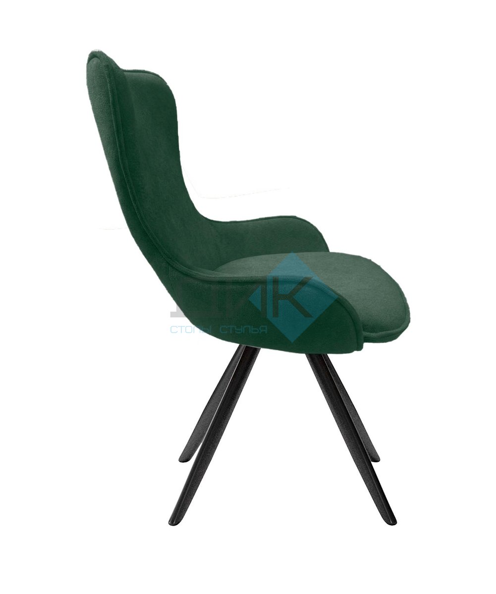 Стул DikLine 333 поворотный TW14 зеленый, ножки черные
