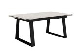 Стол DikLine DZ200 хромикс белый/черный (2 уп.)