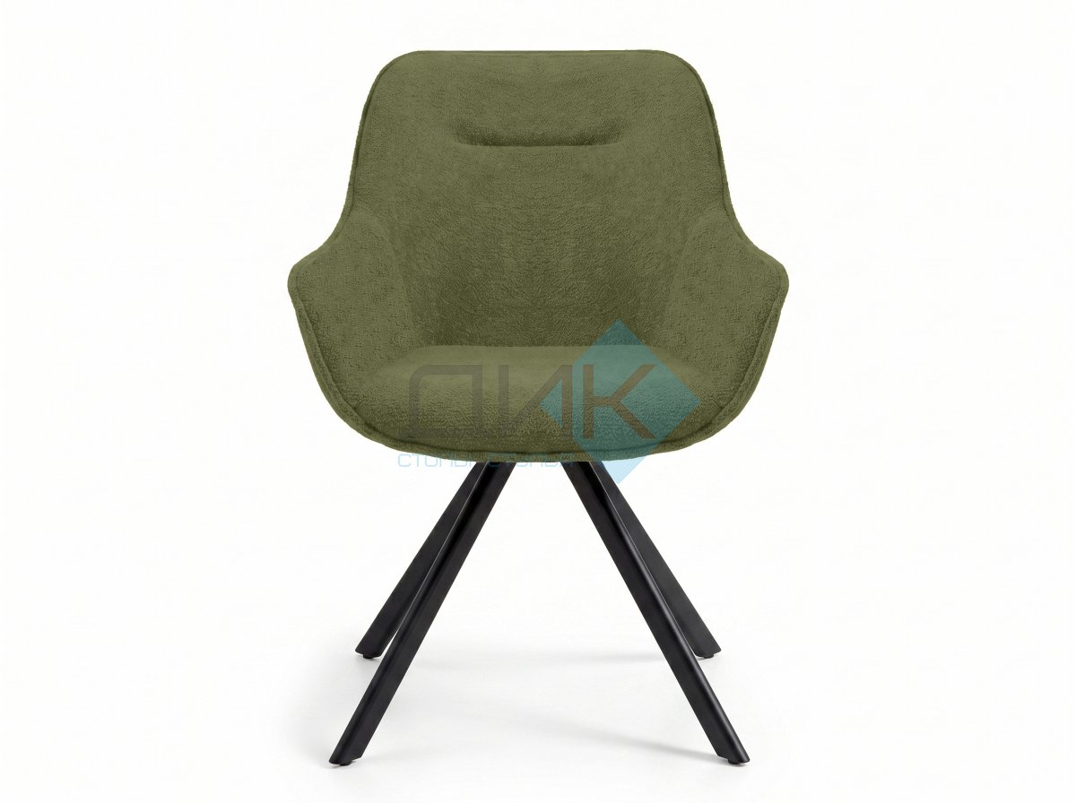 Стул DikLine 254 поворотный, BL09 светло-зеленый, ножки черные