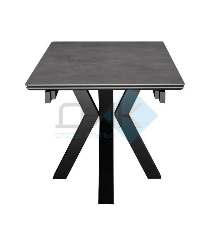 Стол DikLine SFE160 Керамика мрамор Бронза/подстолье черное/опоры черные (2 уп.)