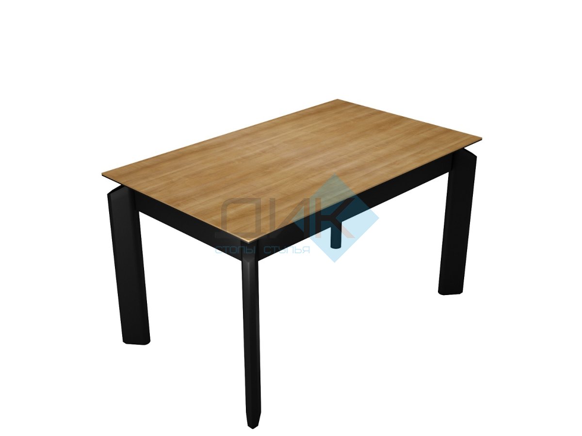 Стол DikLine KT140 керамика HC001 матовая/опоры черные Образец в салоне МЦ Империя