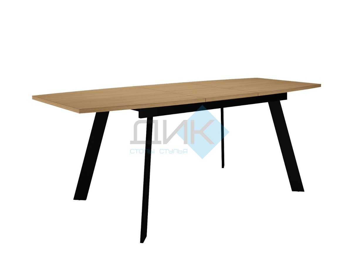 Стол DikLine XL160 Дуб Каселла натуральный, опоры черные