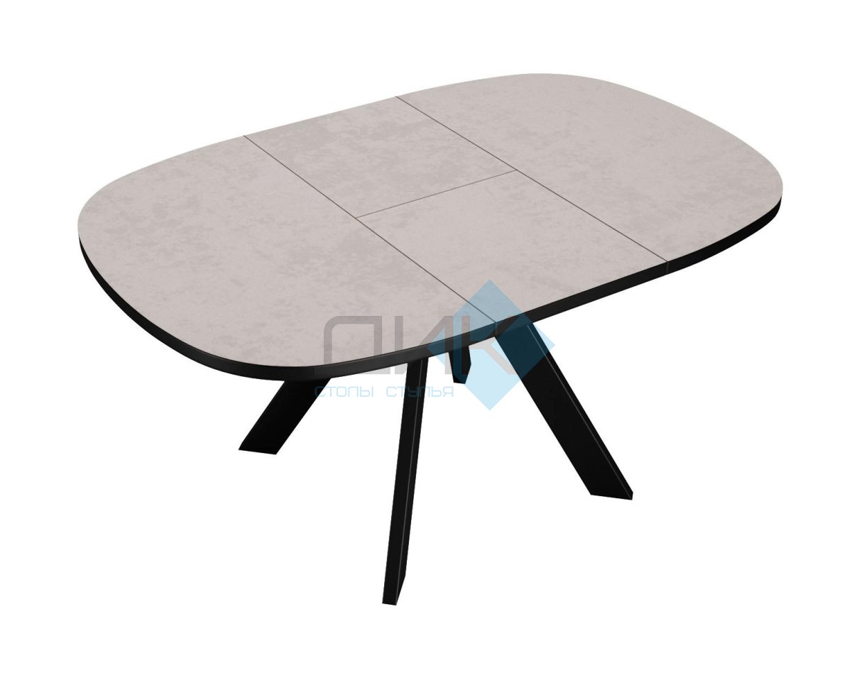 Стол DikLine B110 Хромикс белый/опоры черные