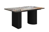 Стол DikLine EKD160, Керамика Venetian Brown Light глянец (К4), опоры черные (2 уп.)