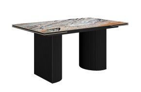 Стол DikLine EKD160, Керамика Venetian Brown Light глянец (К4), опоры черные (2 уп.)