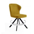 Стул DikLine 238 поворотный BL08 горчица, ножки черные