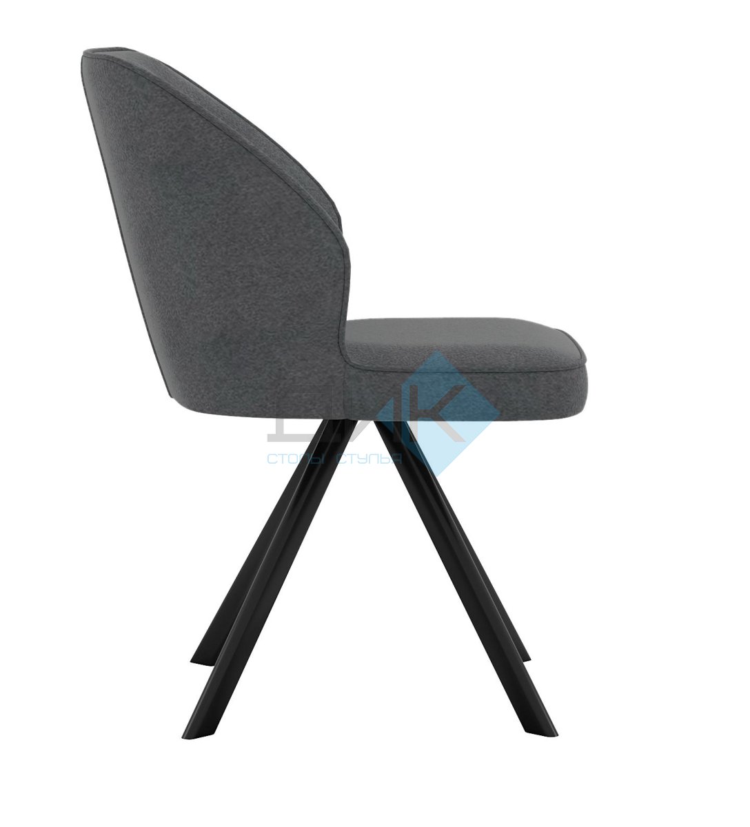 Стул DikLine 233 поворотный NS13 GRAPHITE, ножки черные