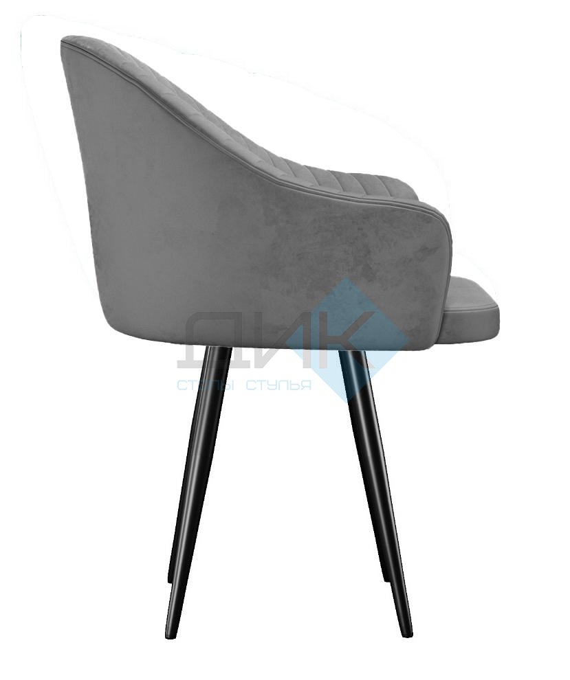 Стул DikLine 439 поворотный, C56 серый, ножки черные