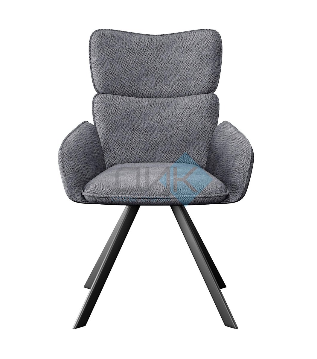 Стул DikLine 501 поворотный SB6 св.сер, ножки черные