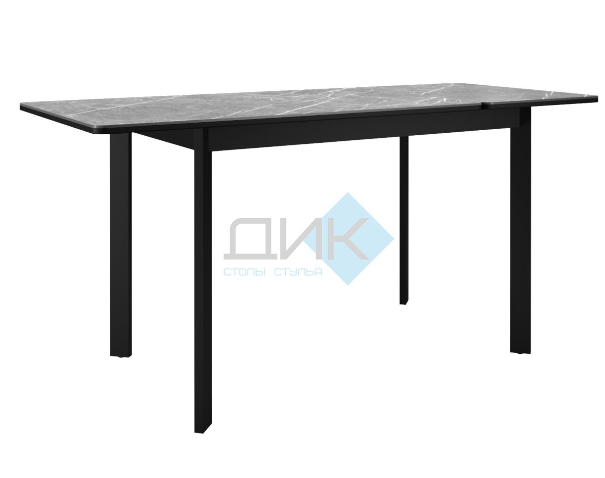 Стол DikLine LK110 Керамика Серый мрамор/подстолье черное/опоры черные