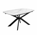 Стол DikLine B140 Мрамор Кристал белый/опоры черные