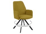 Стул DikLine 293 поворотный BL08 горчица, ножки черные