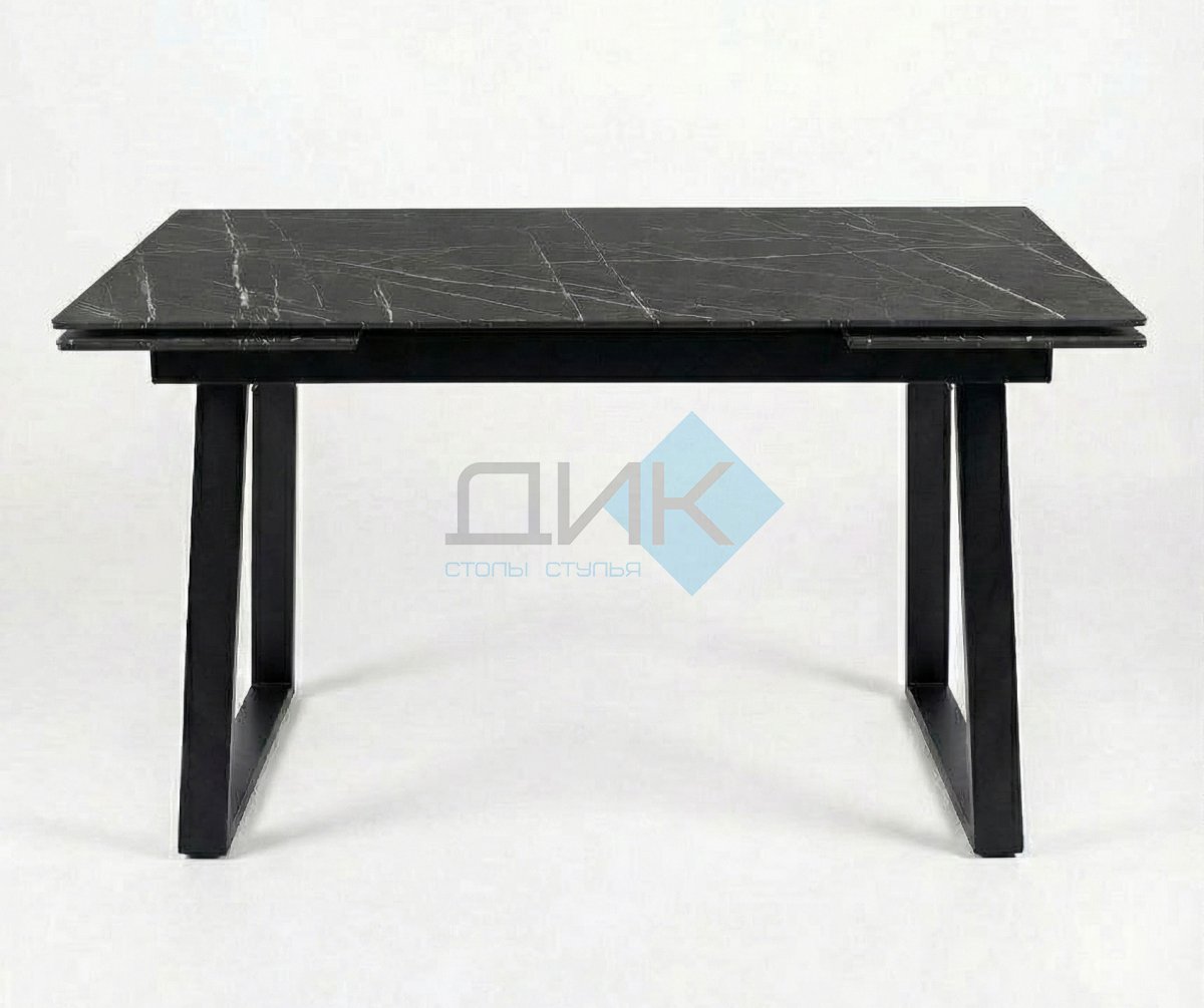 Стол DikLine DZ160 Камень Пьетра Гриджиа чёрный/черные (2 уп.)