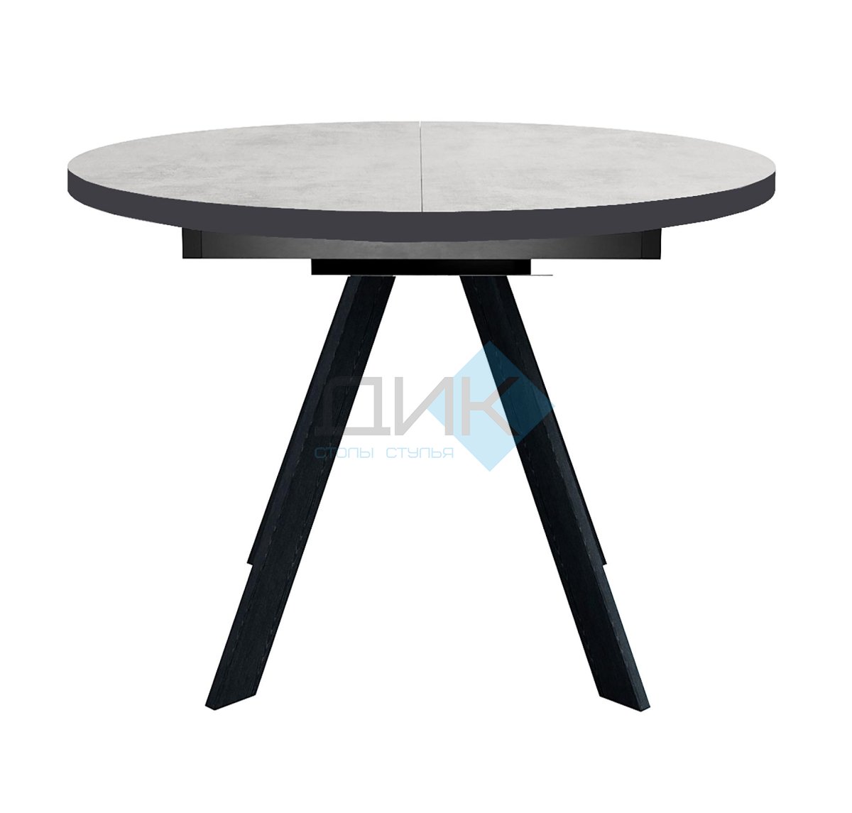 Стол DikLine RD100 Хромикс белый/опоры черные