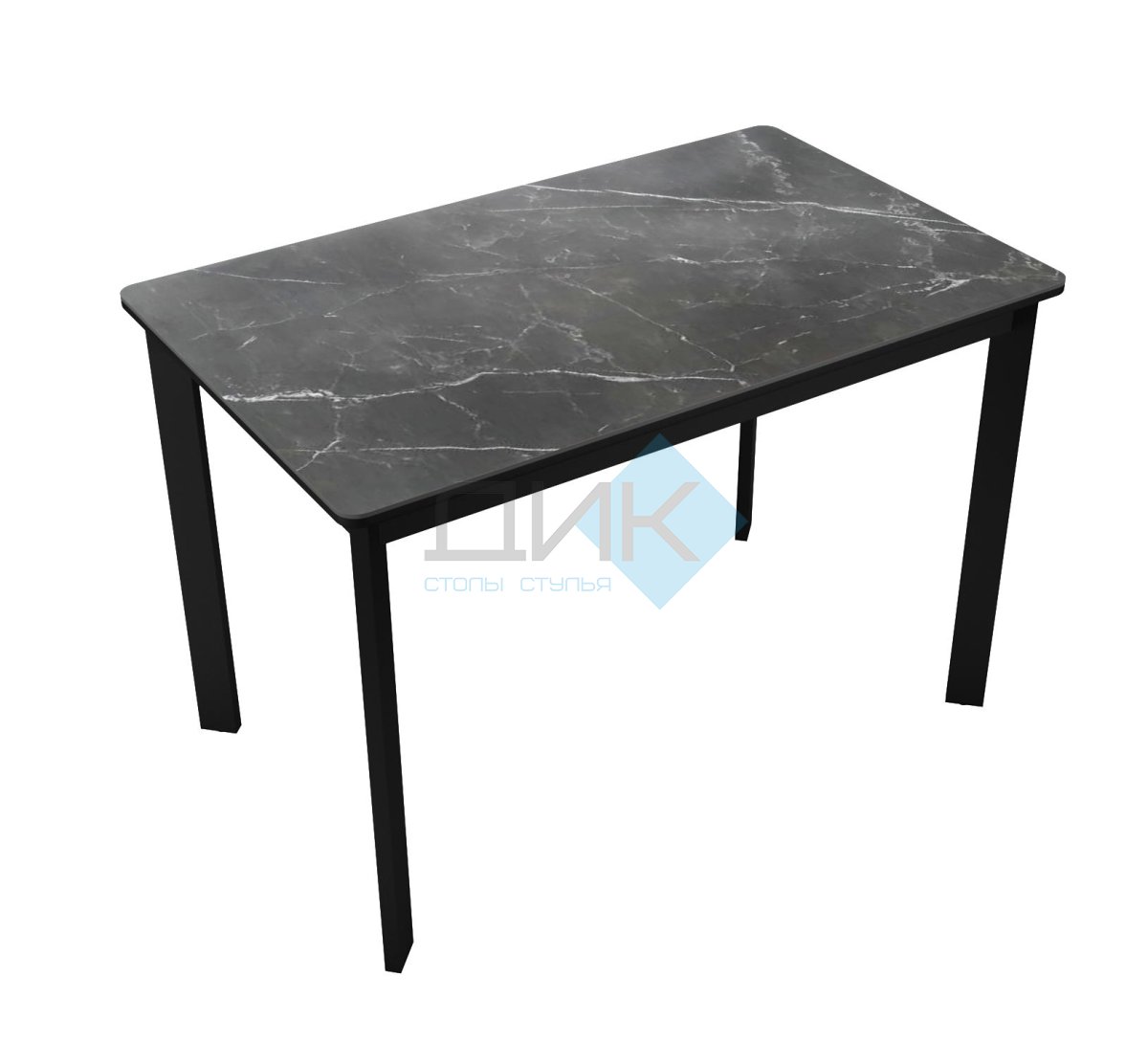 Стол DikLine LK110 Керамика Черный мрамор/подстолье черное/опоры черные