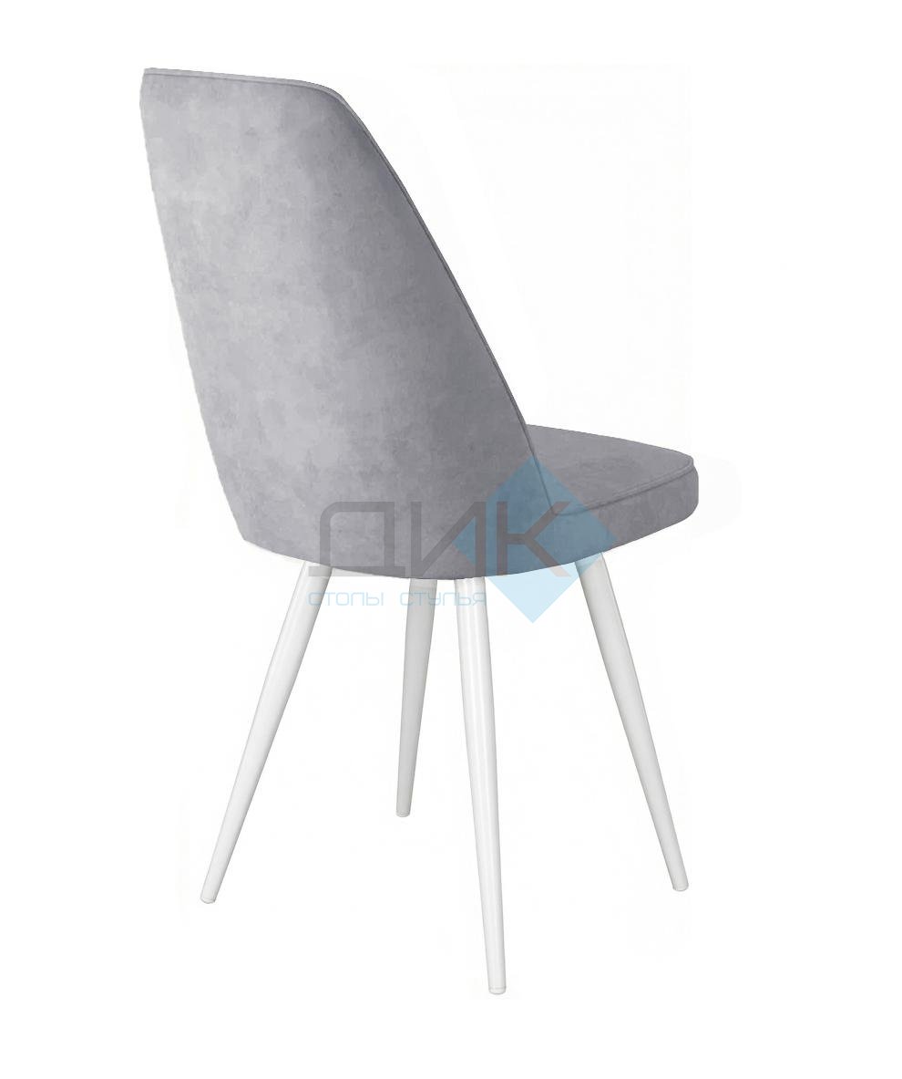 Стул DikLine 327 поворотный B22 GREY, ножки белые