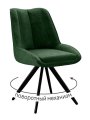 Стул DikLine 504 поворотный BL10 зеленый, ножки черные
