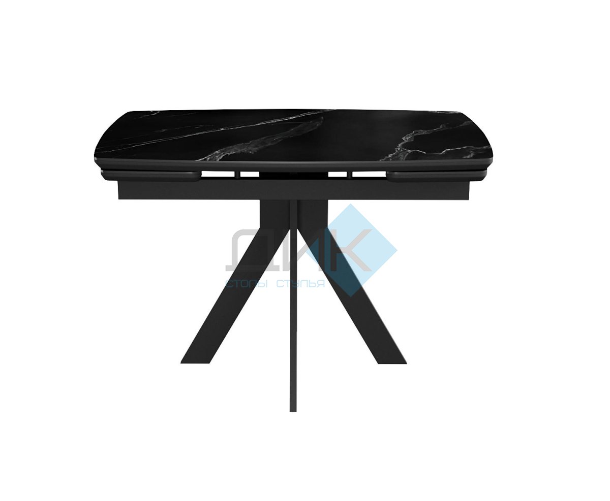 Стол DikLine DKU120 Керамика Черный мрамор/подстолье черное/опоры черные (2 уп.)
