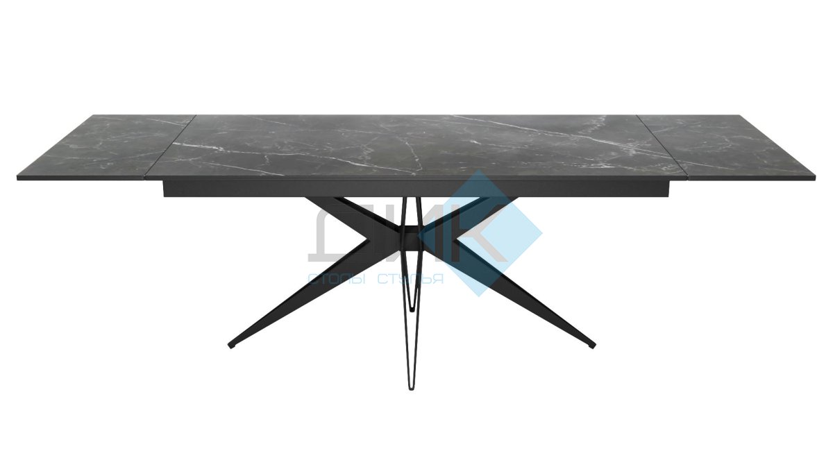 Стол DikLine KW160 керамика мрамор черный С45 матовая/опоры черные (2 уп.)